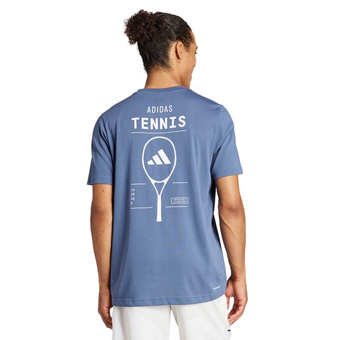 Adidas Men's Graphic Logo Tennis Tee Preloved Ink - IS2410-S24