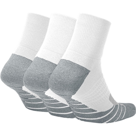 Nike 3 Pack Max Cushion Ankle Tennis Socks White/black