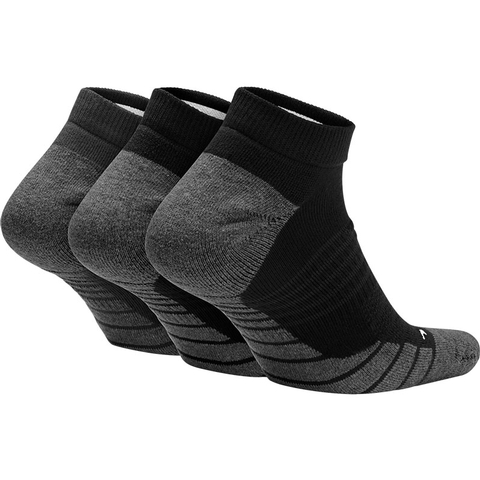Nike 3 Pack Max Cushion No Show Tennis Socks Black/white