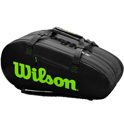 Wilson Super Tour 3 Compartment Tennis Bag Black/green